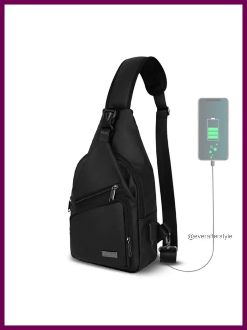 Crossbody Sling Bag Unisex Nylon Shoulder Backpack Hiking Daypack Travel